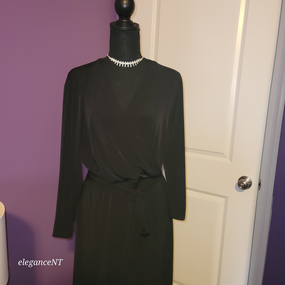 Lane Bryant Classic Black Long Sleeve Dress Sz: 14/16 - Picture 8 of 9